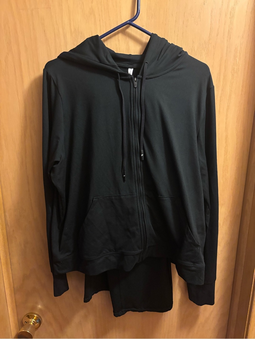 Fabletics Black Zip-Up Sweat Set